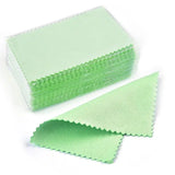 50pcs Silver Polishing Cloth for Jewelry Cleaning Soft Wipe Necklaces Rings Tool