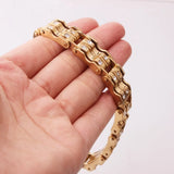 10.66mm Sporty Stainless Steel Bicycle Link Chain Bracelet