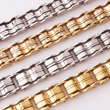 10.66mm Sporty Stainless Steel Bicycle Link Chain Bracelet