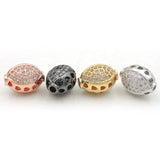 Micro Pave CZ Eye Beads for DIY Bracelets Necklaces
