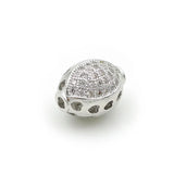 Micro Pave CZ Eye Beads for DIY Bracelets Necklaces