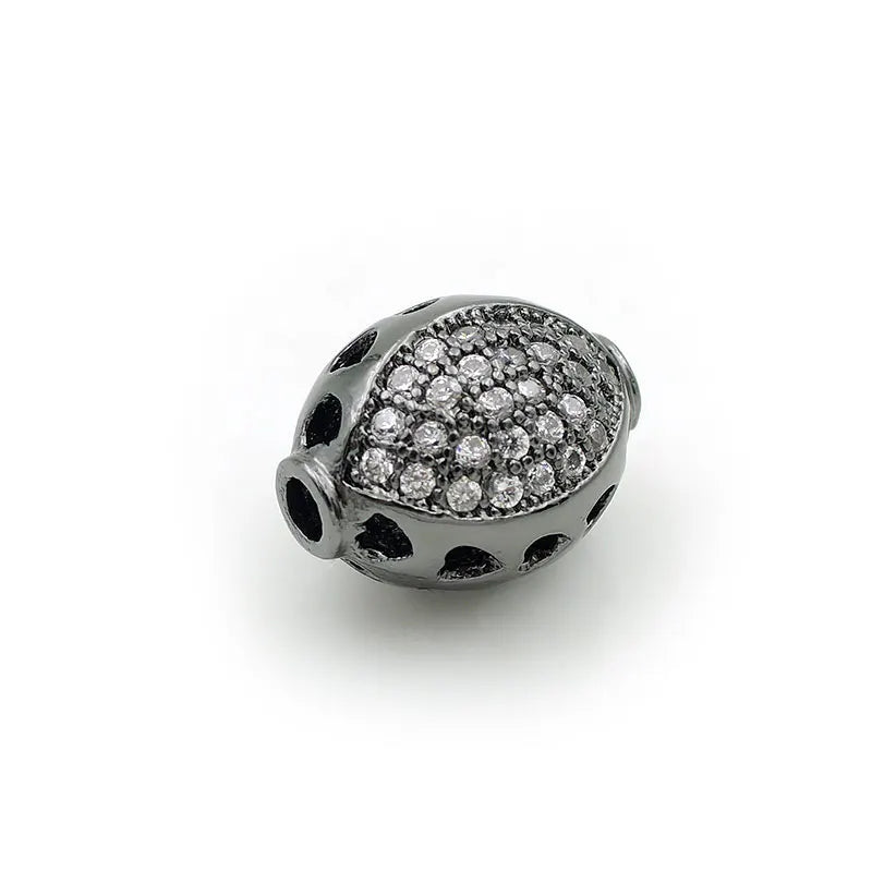 Micro Pave CZ Eye Beads for DIY Bracelets Necklaces