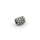 Micro Pave Clear CZ Round Tube Beads Fit For DIY Bracelets Or Necklaces