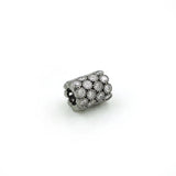 Micro Pave Clear CZ Round Tube Beads Fit For DIY Bracelets Or Necklaces