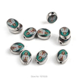 10*8 mm Oval Catholic Beads Sacred Heart John Paul II