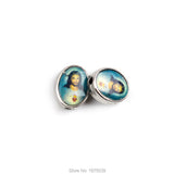10*8 mm Oval Catholic Beads Sacred Heart John Paul II