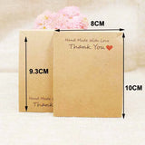 100pcs Thank You Necklace Display Cards with Plastic Bags