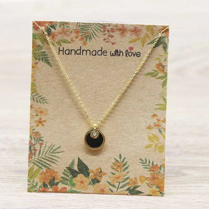 100pcs Thank You Necklace Display Cards with Plastic Bags