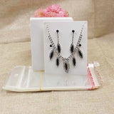 100pcs Thank You Necklace Display Cards with Plastic Bags