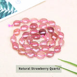 10*8mm Faceted Strawberry Quartz Beads for Jewelry Making