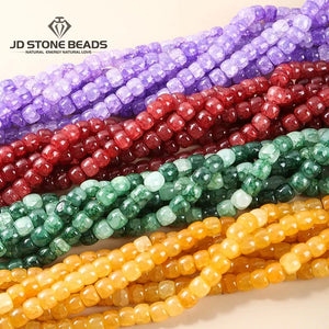 10*8mm Natural Stone Popcorn Glass Beads Rondelle Spacer For Jewelry Making