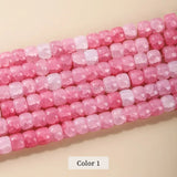 10*8mm Natural Stone Popcorn Glass Beads Rondelle Spacer For Jewelry Making