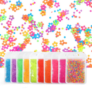 10 Bags Plum Flower Sequins Epoxy Resin Glitter DIY Accessories