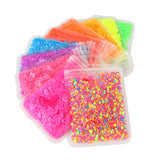 10 Bags Glitter Resin Fillings Fluorescence Round Sequins Nail Art Decor