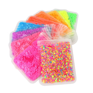 10 Bags Glitter Sequins Nail Art UV Resin Mold Fillings Crafting DIY Accessories