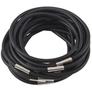 Rubber Lace Choker Necklace 450x4mm for Men Women