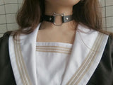 Japanese Cat Leather Necklace Heart Choker Gothic Women Jewelry Gift