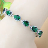 Green CZ 925 Mark Health Bracelet Bangle