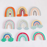10 Colors Rainbow Cloud Resin Necklace Pendant Charms 40pcs