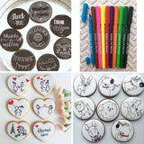 10 Edible Ink Markers for Cookies Epoxy Resin Food Coloring Pens Craft Tool