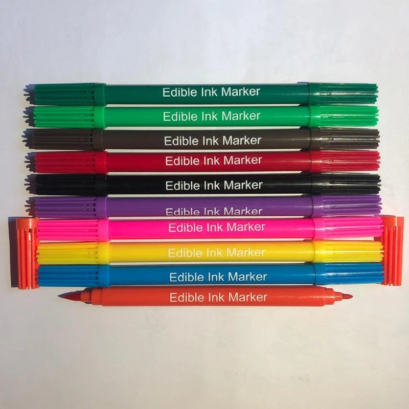 10 Edible Ink Markers for Cookies Resin Coloring Pens