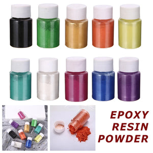 10 Colors Epoxy Resin Powder Pearl Glitter Shimmer Pigment Mixed Metallic Dye