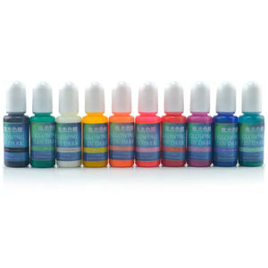 10 Colors Glow Dark Epoxy Resin Pigment Kit Luminous Colorant Liquid Resin Dye