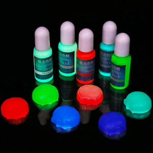 10-Color Glowing Epoxy Resin Pigment Kit for Jewelry Making