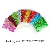 10 Colors Nail Art Fluorescent Sequins Holographic Glitter Flakes