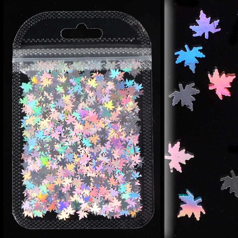10 Colors Nail Art Fluorescent Sequins Holographic Glitter Flakes