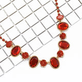10 Colors Rhinestone Collar Acrylic Stone Lovely Flowers Choker Necklaces
