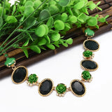 10 Colors Rhinestone Collar Acrylic Stone Lovely Flowers Choker Necklaces