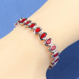 10-Colors Oval Charm Chain Bracelet Adjustable 17.5+3 CM Jewelry Women