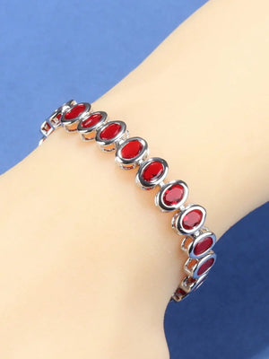 10-Colors Oval Charm Chain Bracelet Adjustable 17.5+3 CM Jewelry Women