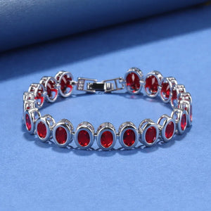 10-Colors Oval Charm Chain Bracelet Adjustable 17.5+3 CM Jewelry Women