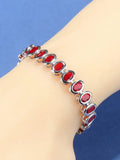10-Colors Oval Charm Chain Bracelet Adjustable 17.5+3 CM Jewelry Women