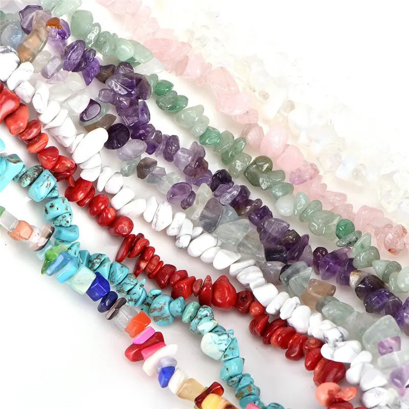 10 Colors Natural Stone Loose Beads for DIY Jewelry Necklace Bracelets