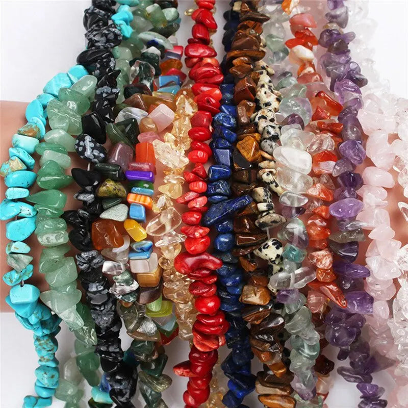 10 Colors Natural Stone Loose Beads for DIY Jewelry Necklace Bracelets