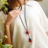 10 Designs Lapis Collection Ethnic Necklace Vintgae Jewelry Rose Necklace Red