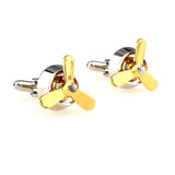 Propeller Bullet Cufflinks Men Airscrew Shot Gun Cuff Links