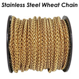 10 Feet Stainless Steel Braid Franco Chain for Jewelry Making