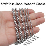 10 Feet Stainless Steel Braid Franco Chain for Jewelry Making