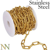 10' Stainless Steel Paper Clip Chain Necklace Jewelry Making