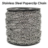 10 Feet Stainless Steel Paperclip Chain for Jewelry Making