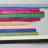 10 Glitter Strips Belt 8mm Width 1 Meter Length PU Leather Band