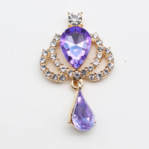 Crown Drop Acrylic Pendant DIY Costume Decorative Lady Brooch