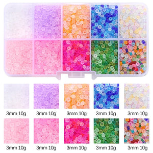 10 Grid High Frosted Glass Bead Letter Beads Set DIY Bracelet Necklace