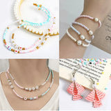 10 Grid High Frosted Glass Bead Letter Beads Set DIY Bracelet Necklace