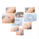10 Grid High Frosted Glass Bead Letter Beads Set DIY Bracelet Necklace
