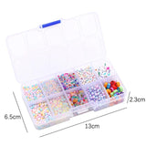 10 Grid High Frosted Glass Bead Letter Beads Set DIY Bracelet Necklace